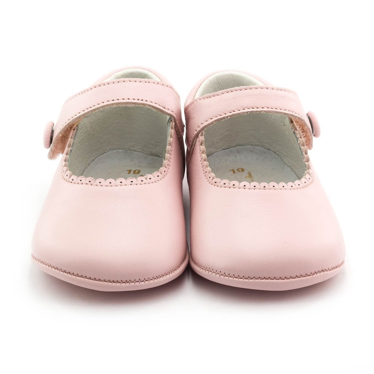 Boni Thérèse - Chaussons bébé fille en cuir souple rose, BONI&SIDONIE