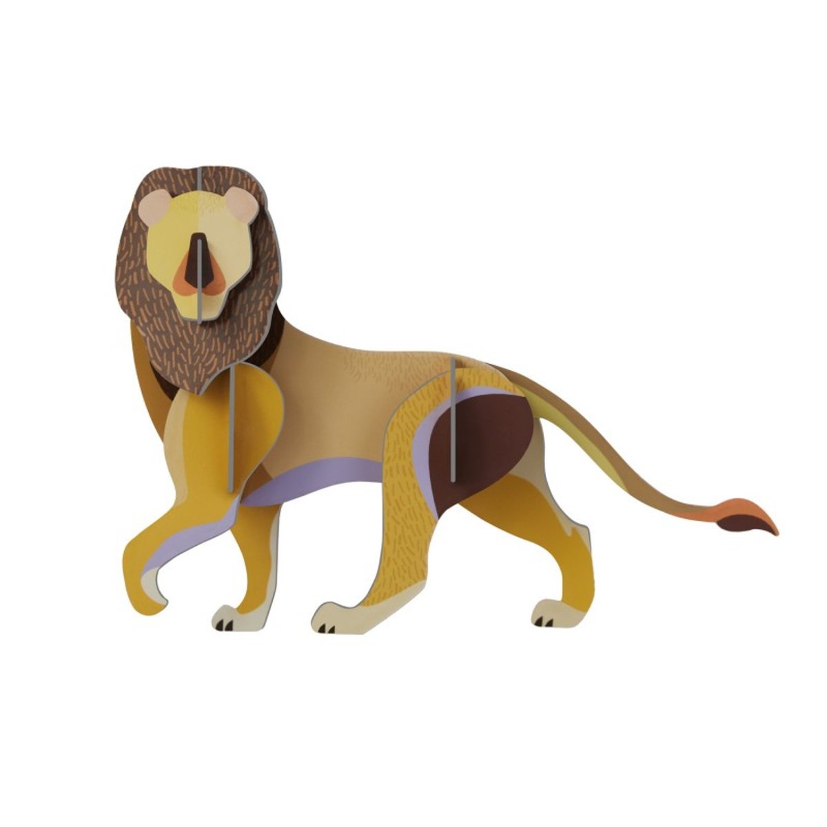 Décoration murale 3d lion carton marron, STUDIO ROOF