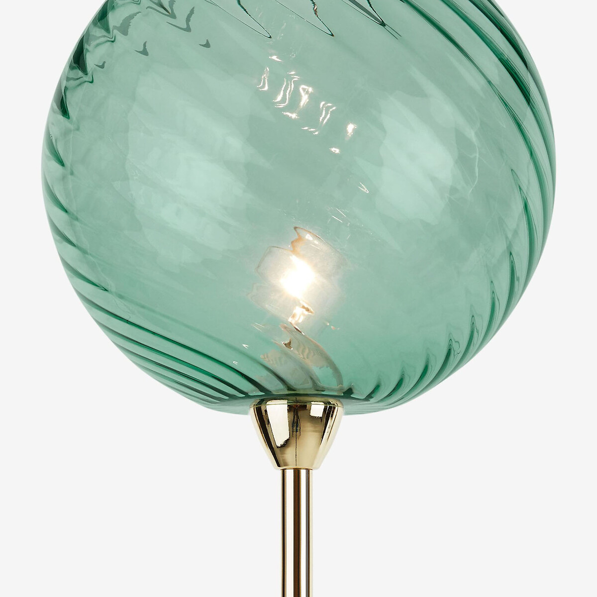 MADE.COM Ilaria Swirl Glass Floor Lamp blue, MADE