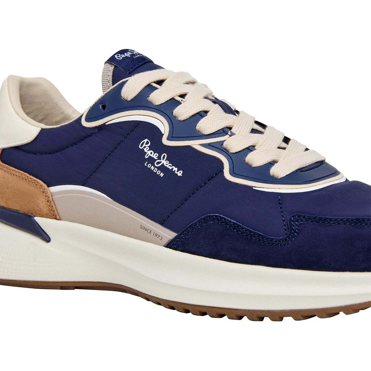 Bampton - Baskets Avec Détails En Daim marine, PEPE JEANS