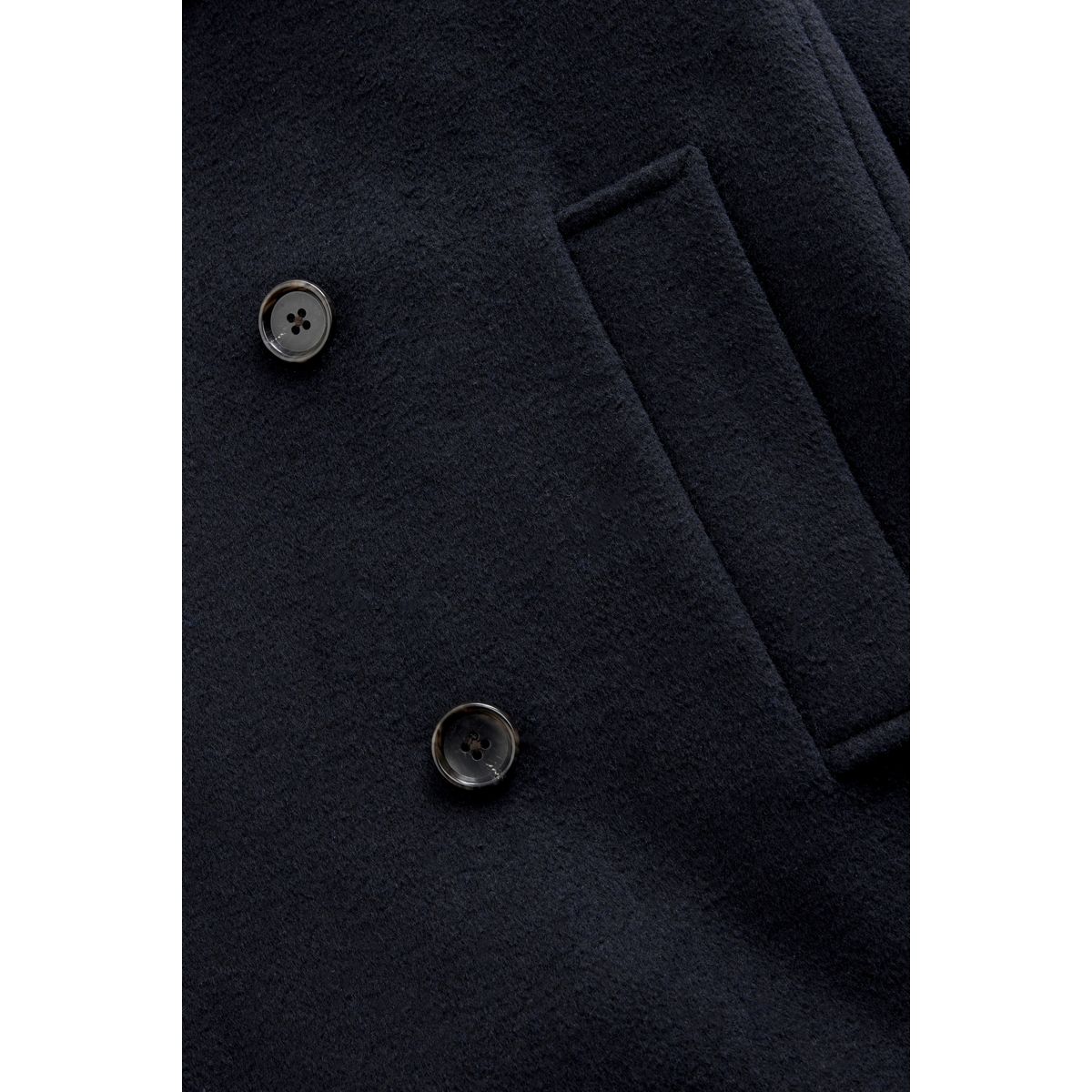 Caban doux avec laine bleu marine, NEXT