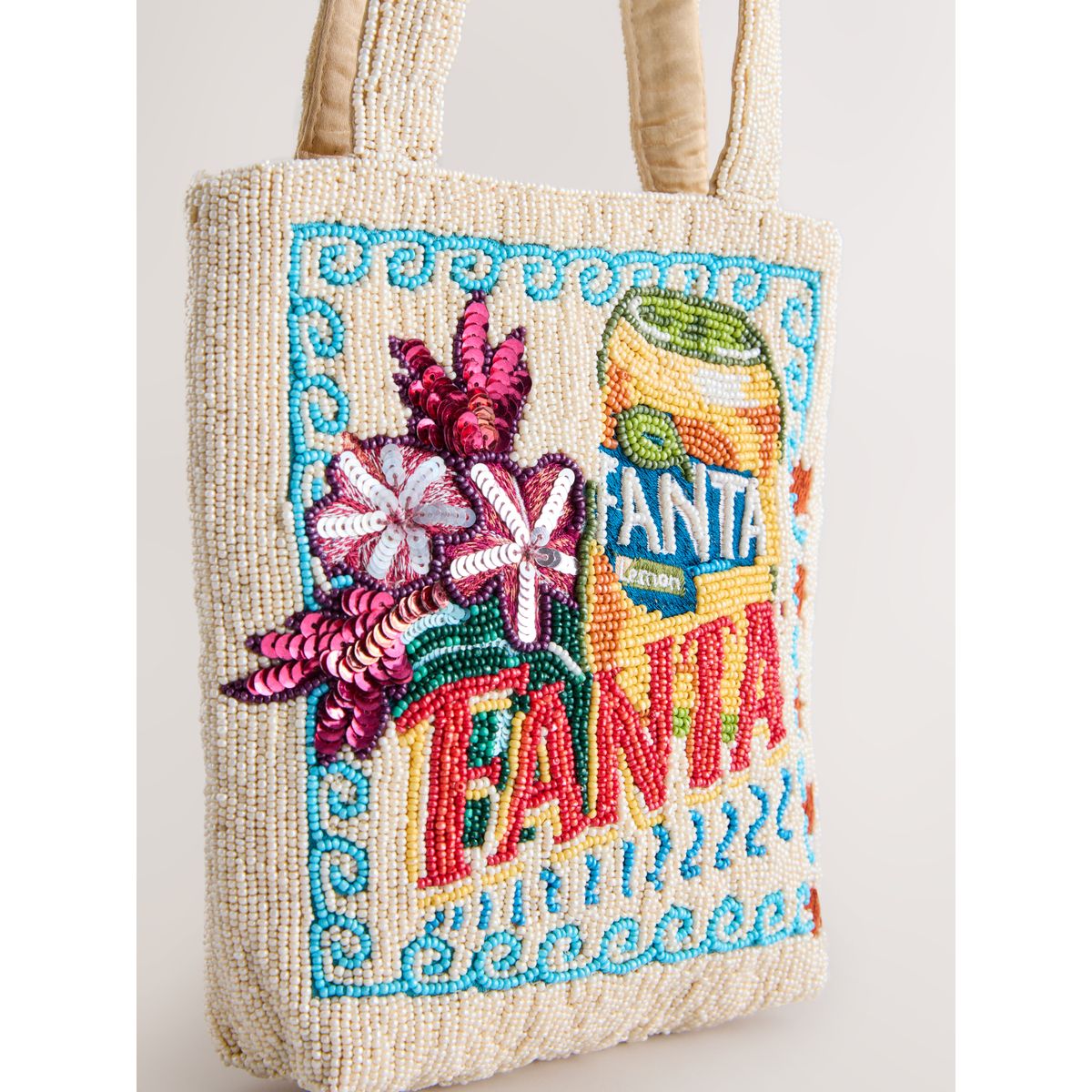 Mini sac à main orné fanta sous licence crème, NEXT