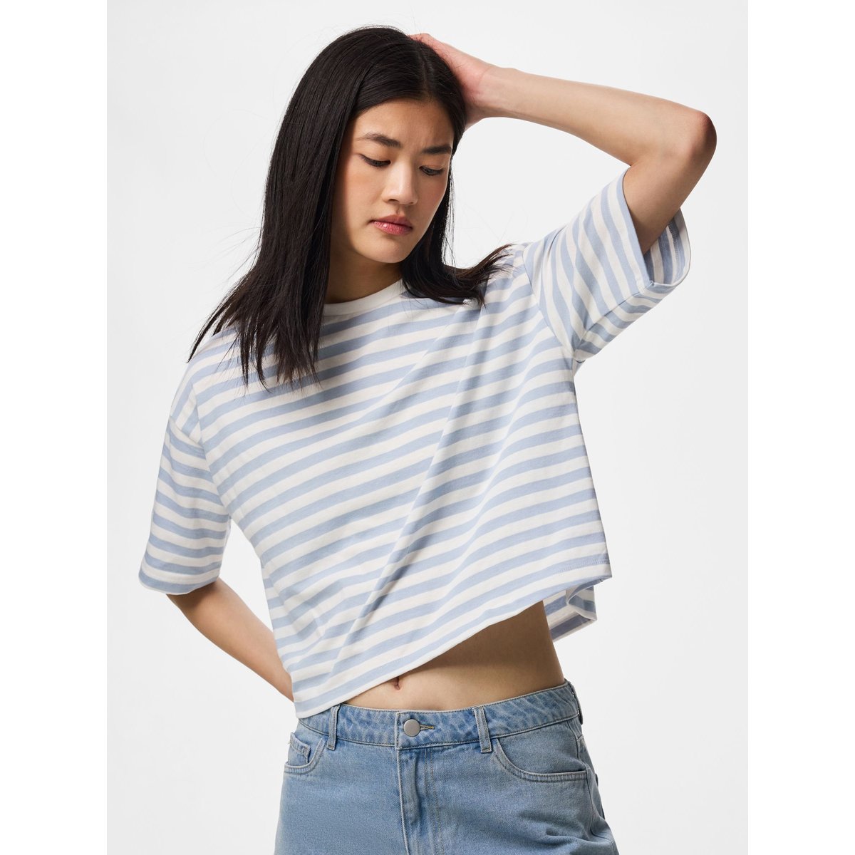 T-Shirt cashmere blue, PIECES
