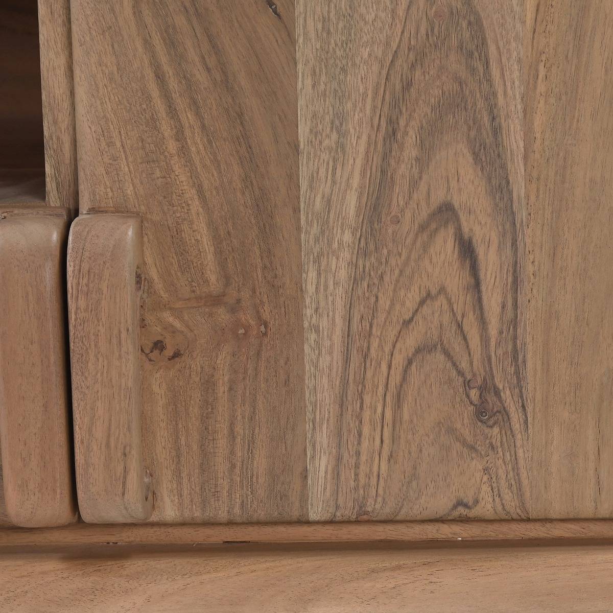 Meuble TV bois acacia NICOLAS bois clair, MADE IN MEUBLES 