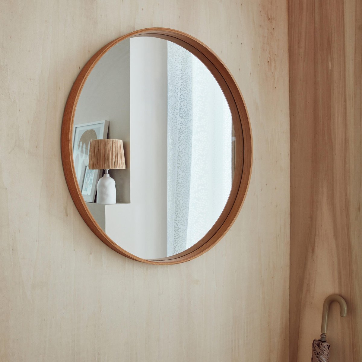 Miroir encadré en bois, NORDIK beige, INSPIRE