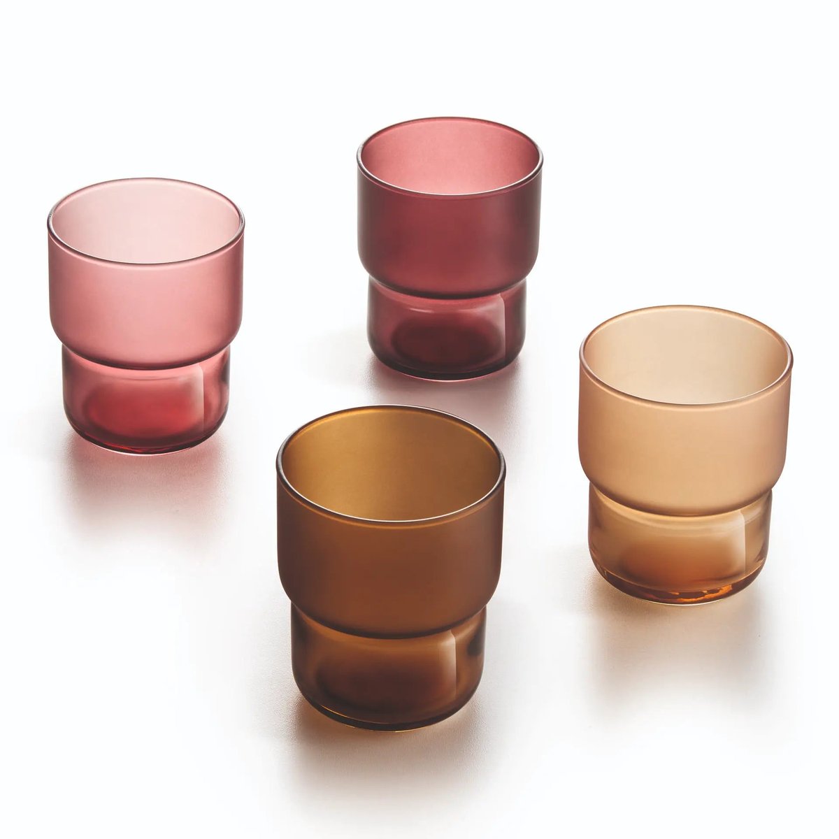 12 verres 27 cl en verre teinté -MOKA DELICE multicolore, LUMINARC