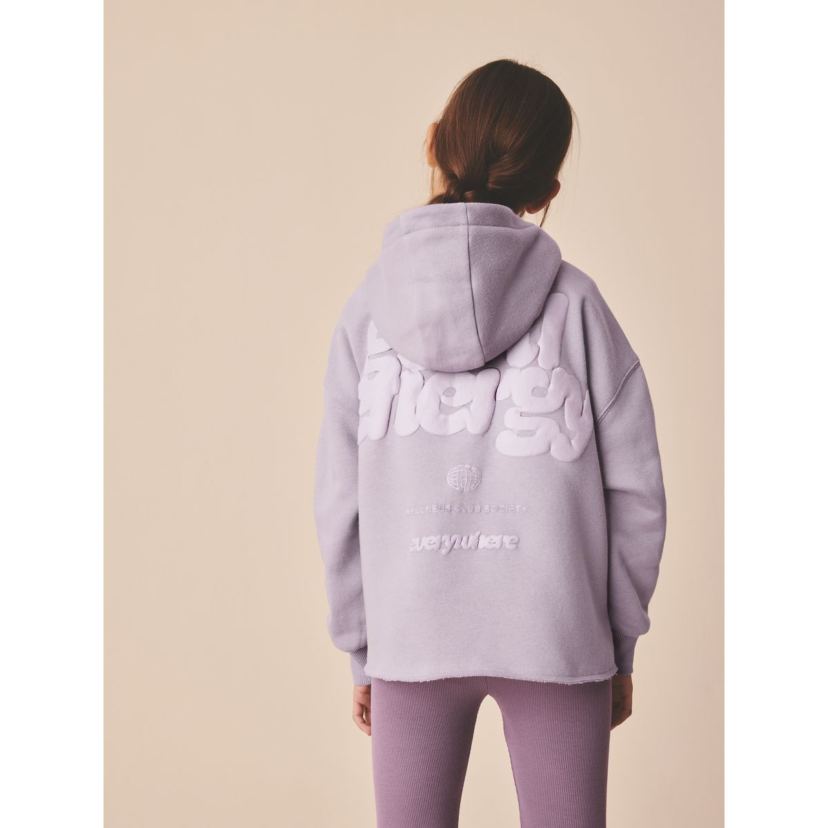 Legging et sweat à capuche avec inscription violet foncé, NEXT