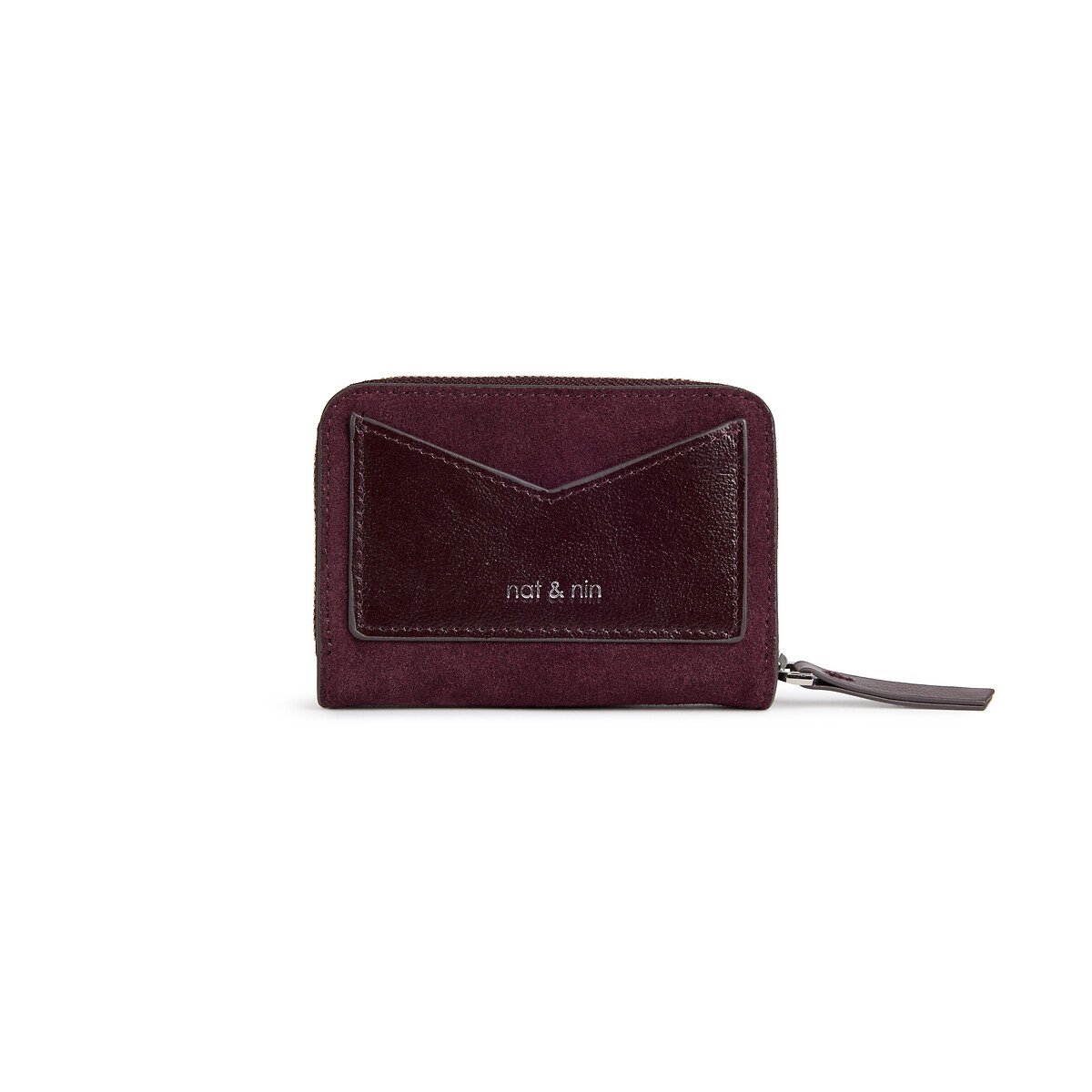 Portemonnaie Pia aus Leder aubergine, NAT & NIN