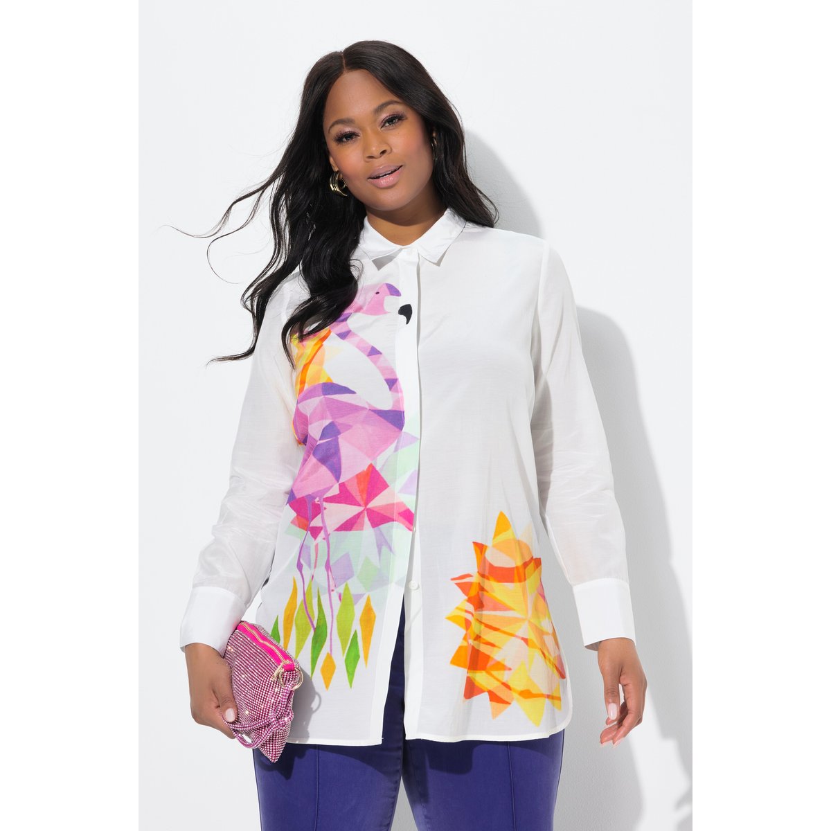 Chemisier long blanc neige, ULLA POPKEN
