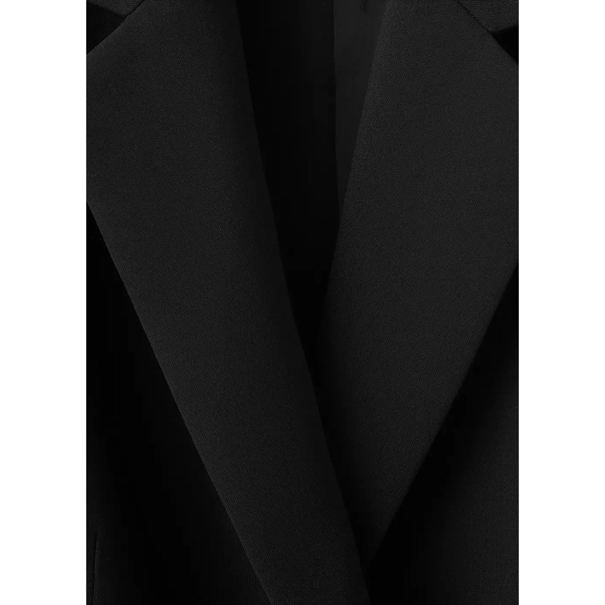 Blazer de costume croisé avec ceinture noir, MANGO