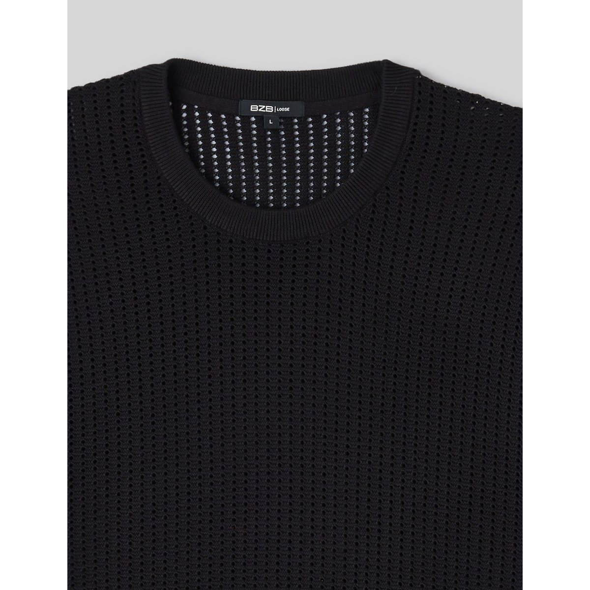 T-shirt maille filet noir, BZB