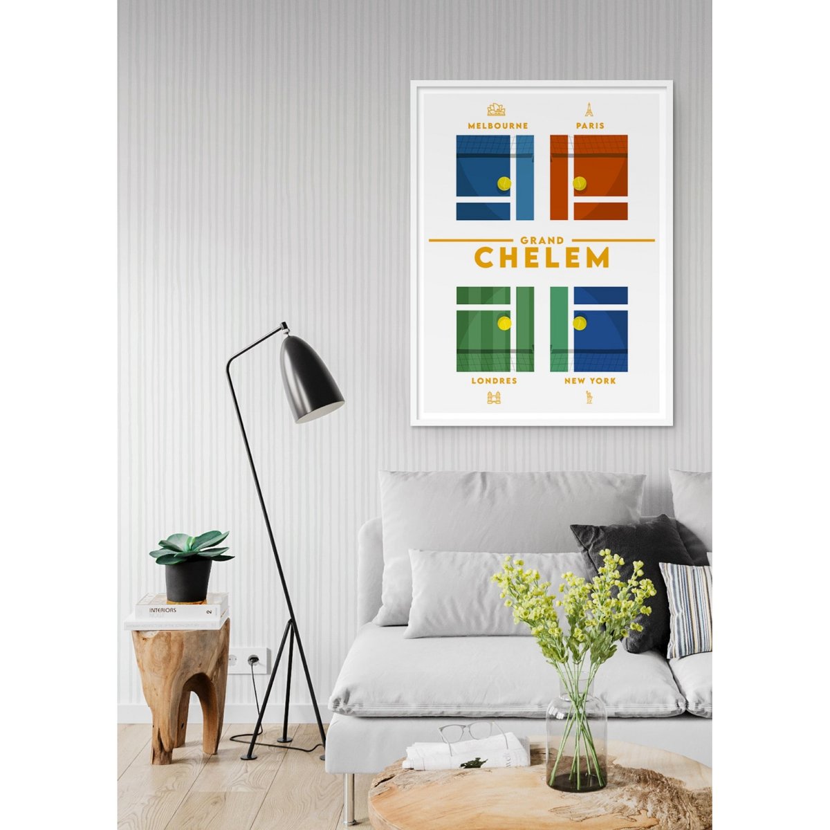 Affiche 'Grand Chelem' blanc, L'AFFICHERIE
