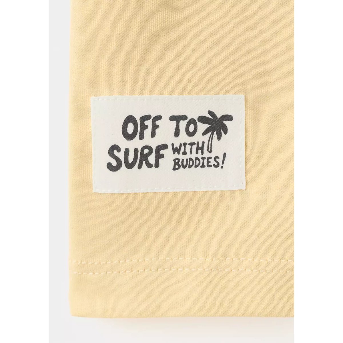 T-shirt en coton imprimé jaune, MANGO BABY
