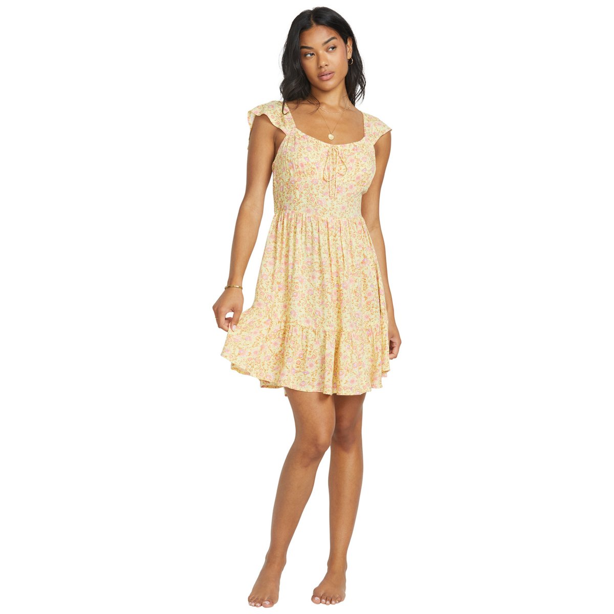 Robe courte SWEET BOUQUET jaune sunspell, BILLABONG
