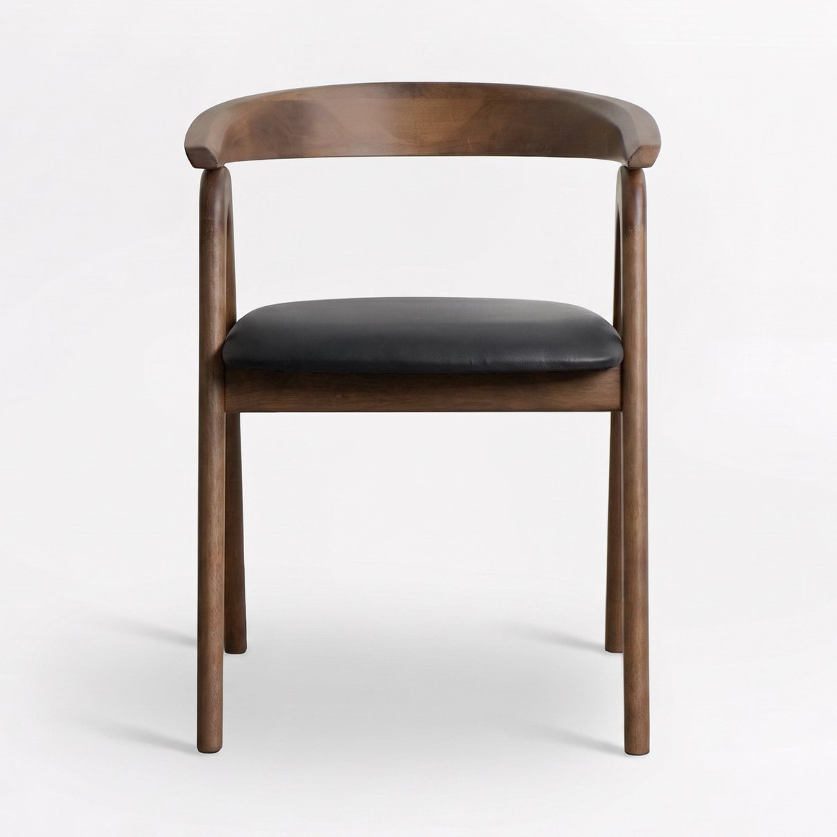 Chaise en cuir synthétique - HAWA marron, MAISON PAVANE