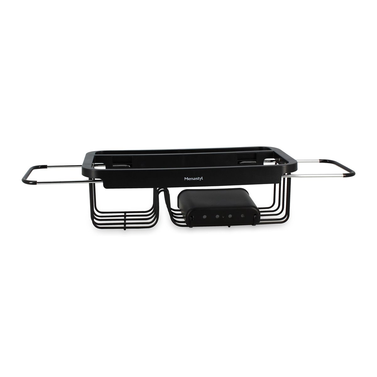 Egouttoir extensible 34,5-48cm en acier inoxydable noir, MENASTYL