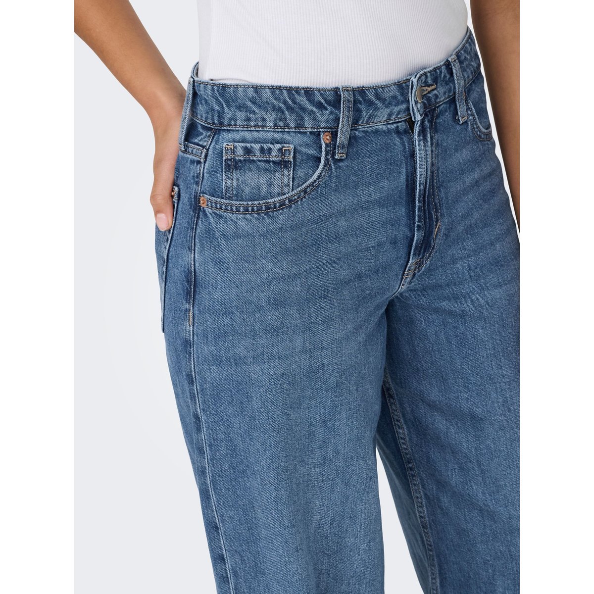 Jean À Jambe Large medium blue denim, ONLY