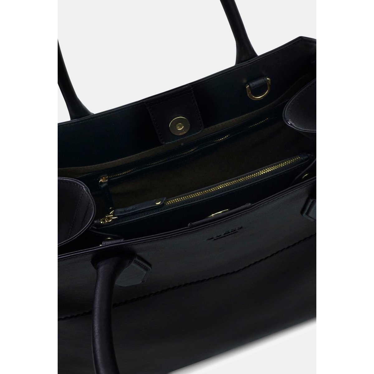 Sac À Main En Cuir Véritable Liza noir, GUESS