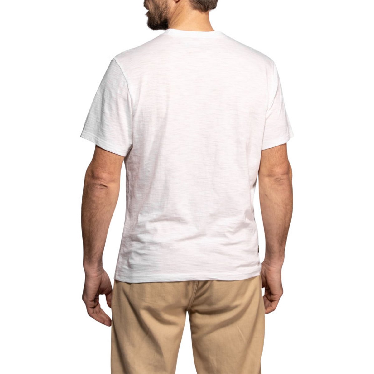 T-shirt Bell en coton noir à coupe droite pourvu d'un col rond blanc, DAYTONA