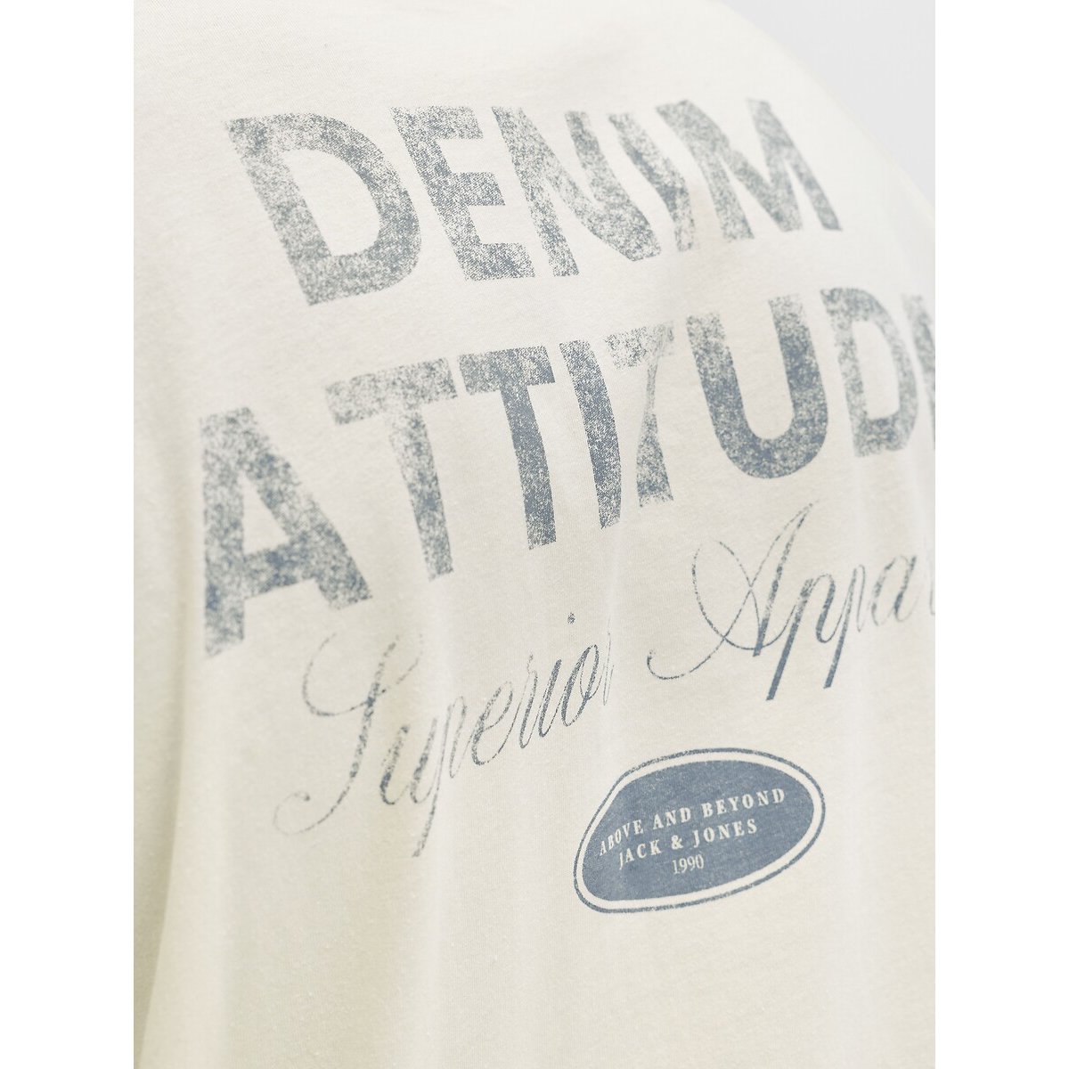 T-shirt logo dos crème, JACK & JONES