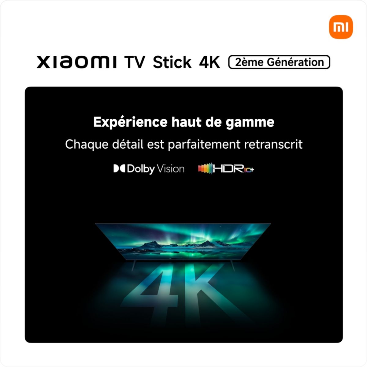 Clé TV STICK TV 4K OB6-EU couleur unique, XIAOMI