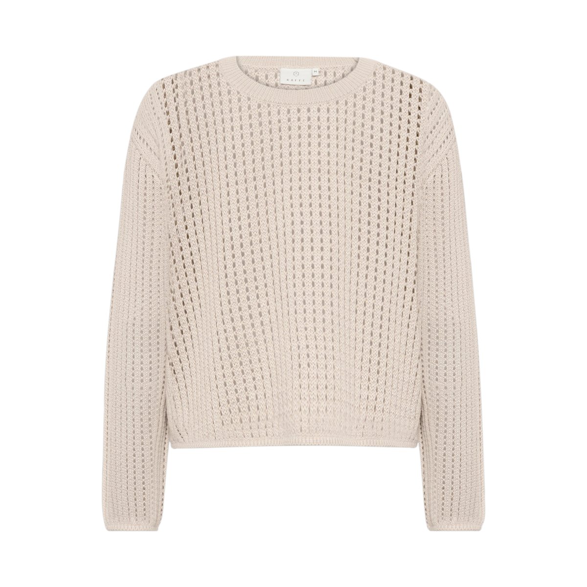 Knitted pullover beige imprimé feather gray, KAFFE
