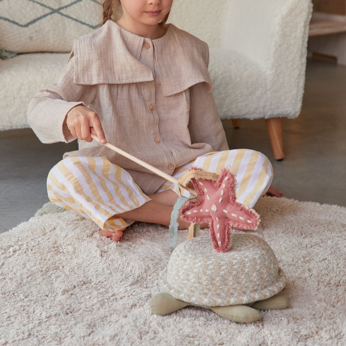 Panier Bébé Tortue – Merveilles de la Mer naturel , vert, LORENA CANALS