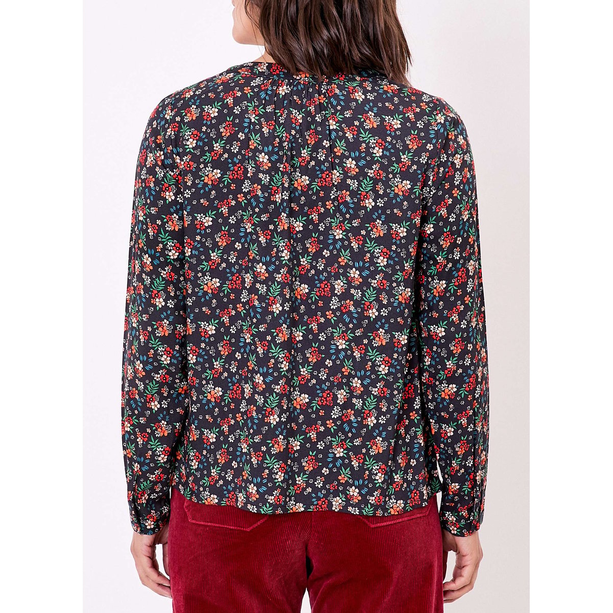 Blouse imprimée fluide col V GARYLY noir multi, PRINCESSE NOMADE