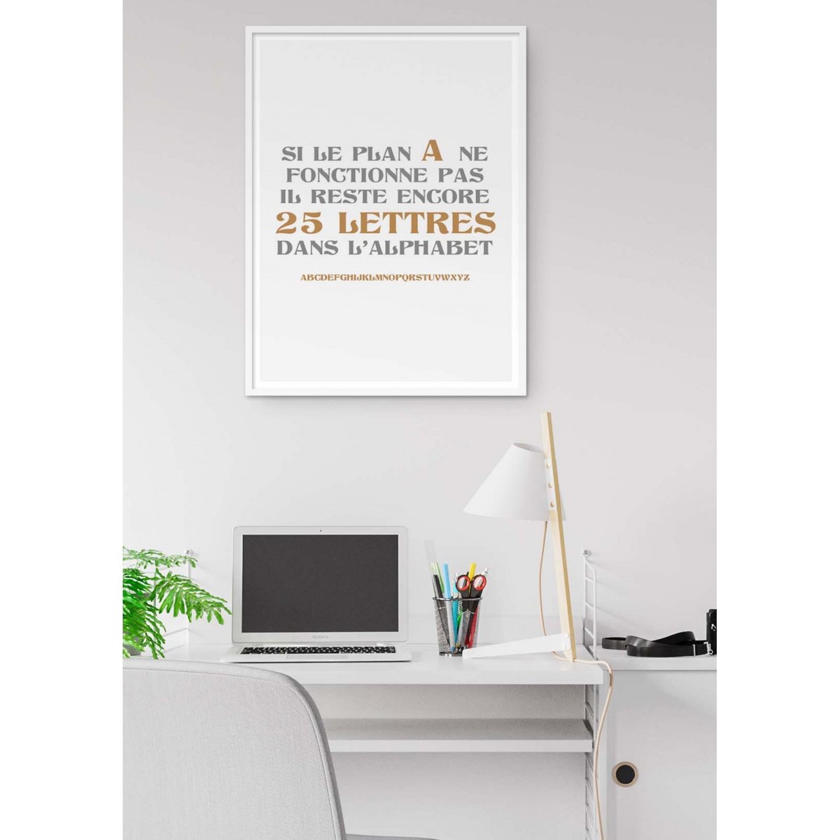 Affiche '25 lettres' blanc, L'AFFICHERIE