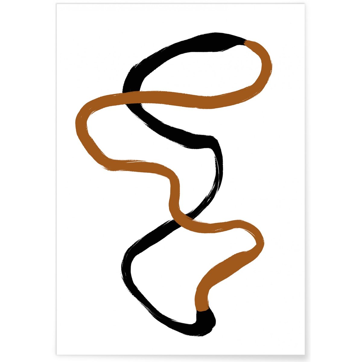 Affiche Abstract Ligne 1 blanc, L'AFFICHERIE