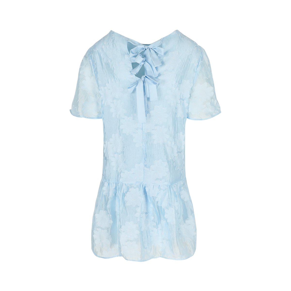 Robe fluide dos noué bleu pastel, LOLALIZA