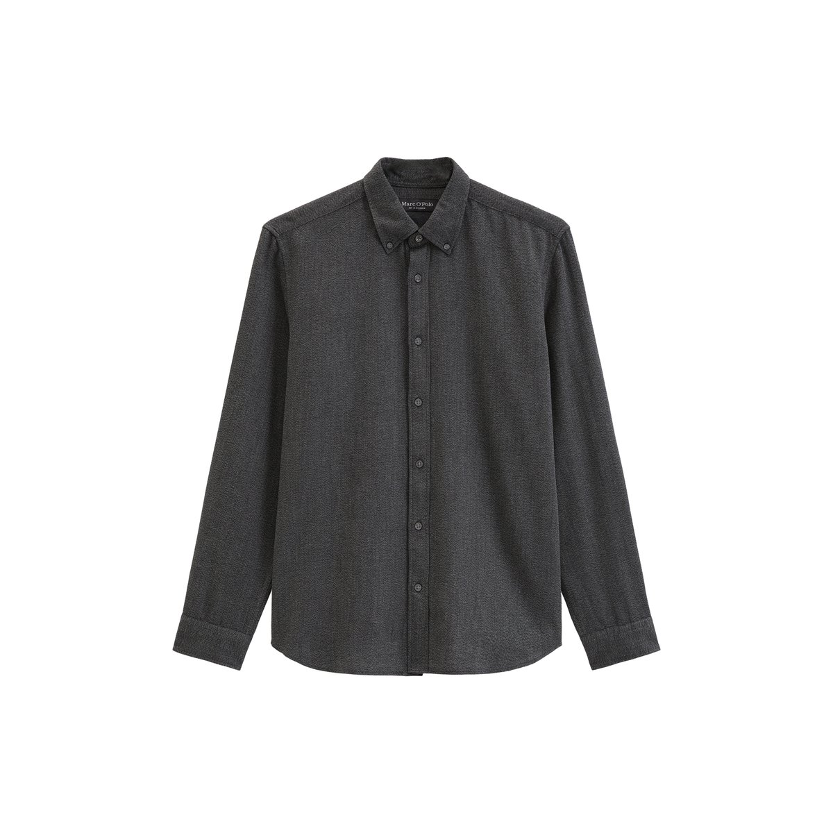 Chemise coupe classique en coton biologique et TENCEL™ Lyocell noir, MARC O'POLO