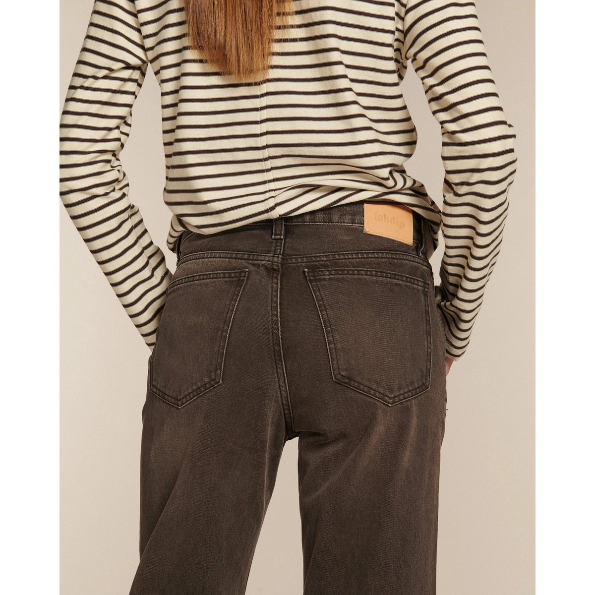 JEANS DROIT TAILLE MOYENNE DENIM black coffee, LABDIP