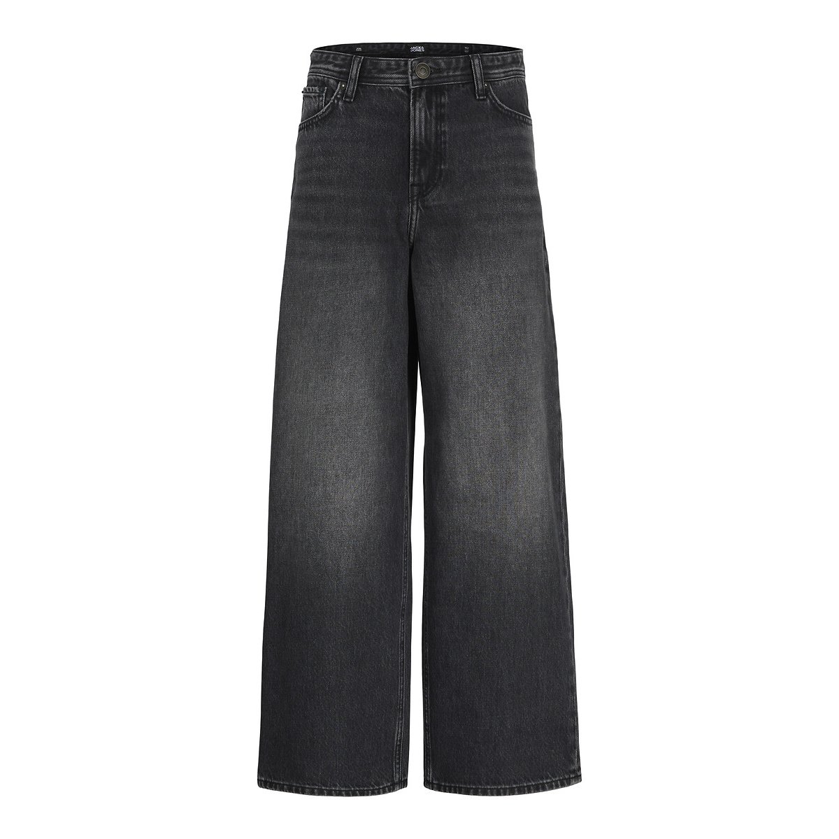 Dave wide leg jeans black denim, JACK & JONES JUNIOR