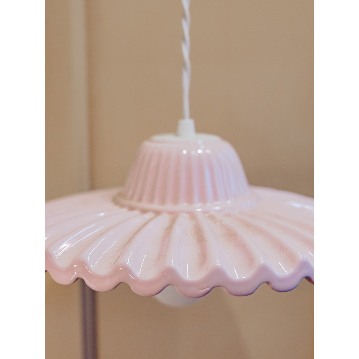 Lampe baladeuse en céramique rose Paulette N°101 - Bon état v300233, DEBONGOUT