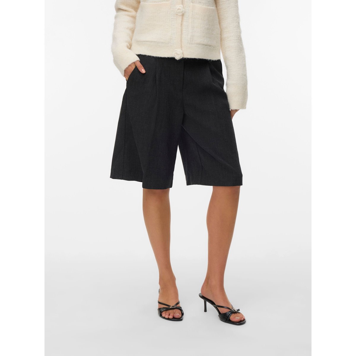 Bermuda dark grey melange, VERO MODA