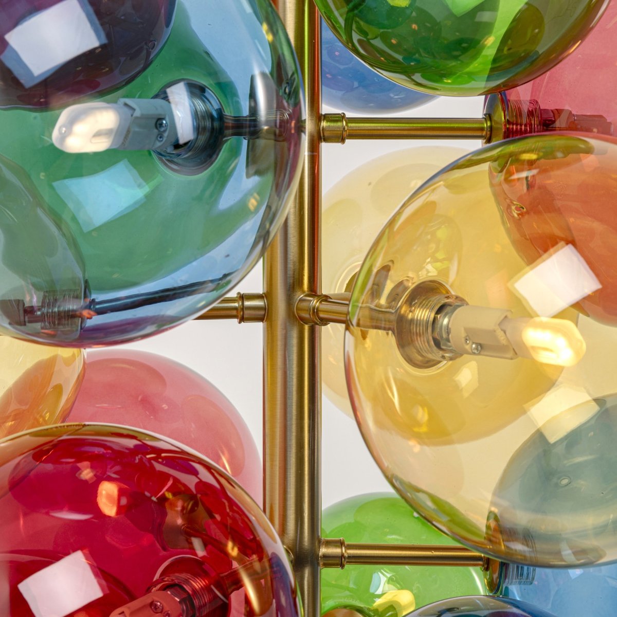 Lampadaire en verre et acier, SCALA BALLS multicolore, KARE DESIGN