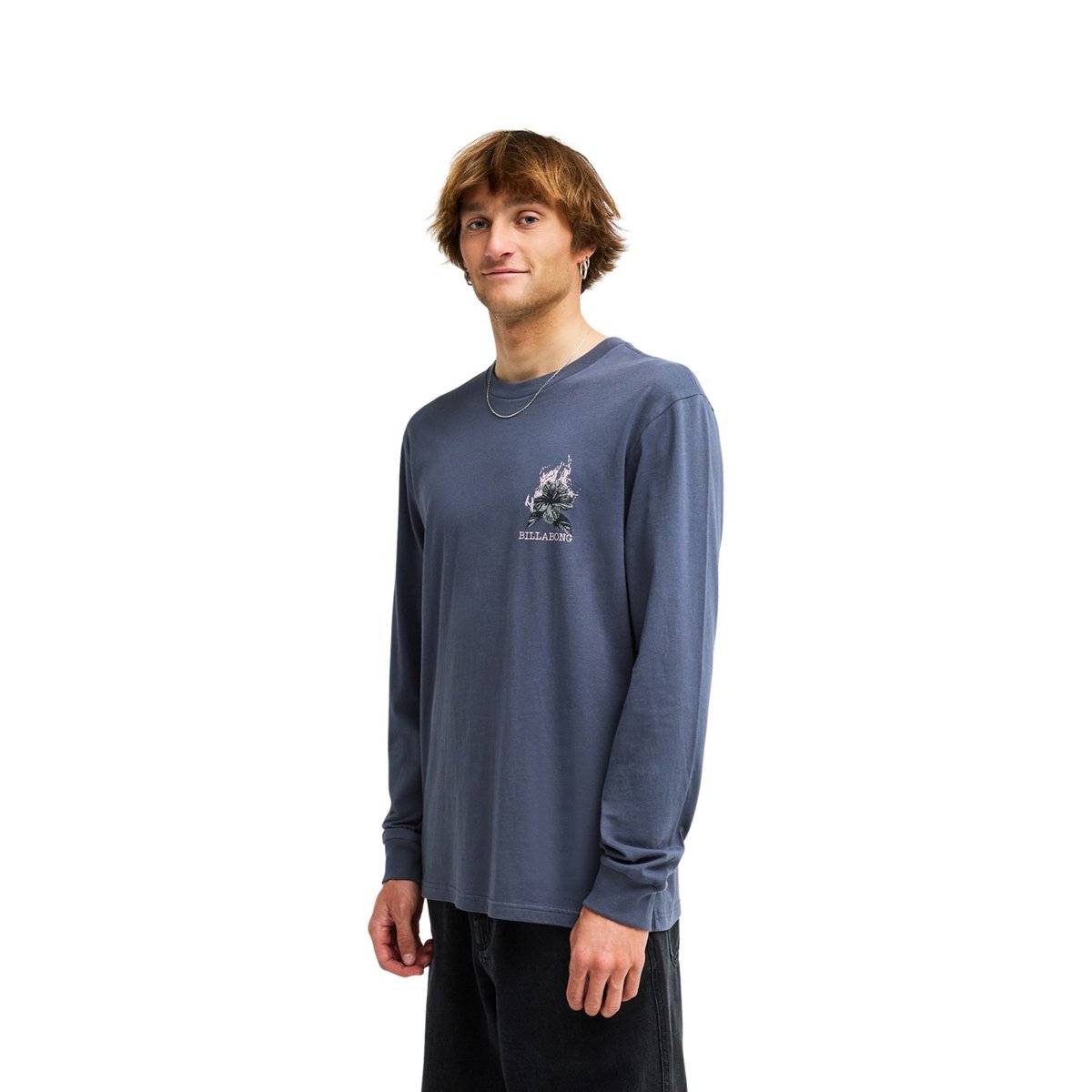 T shirt manches longues RETRO POSTER noir ombre blue, BILLABONG