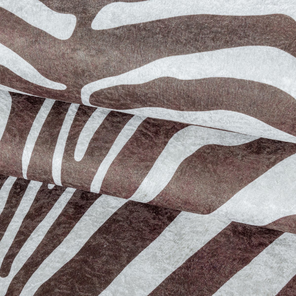 Tapis imitation peau de bête zèbre ETOSHA marron, NAZAR RUGS