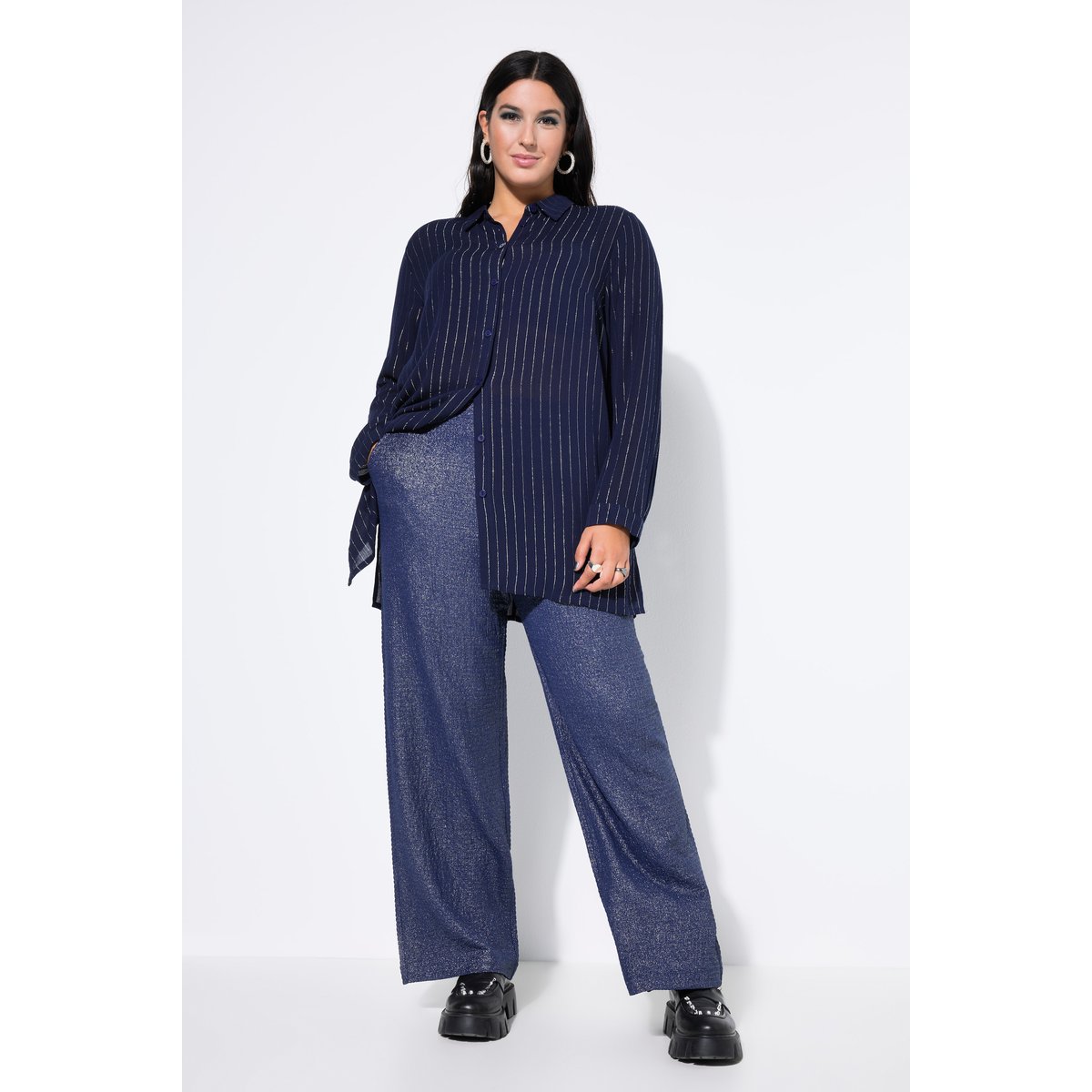 Pantalon coupe Wide Legs marine, STUDIO UNTOLD