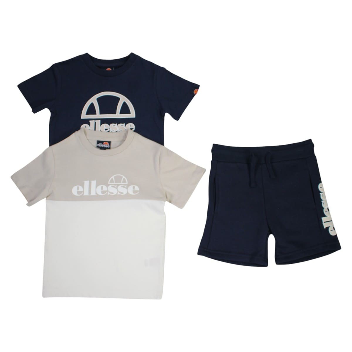 Lot de 2 t-shirts manches courtes et short PLAYGROUND blanc, ELLESSE