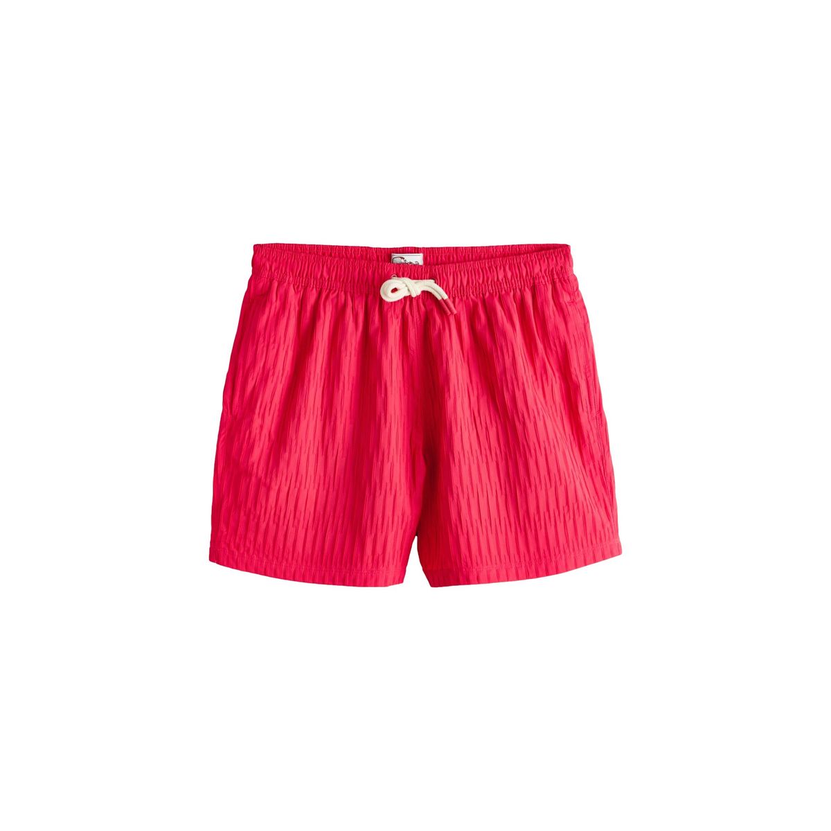 Short de bain texturé à rayures verticales rose corail, NEXT