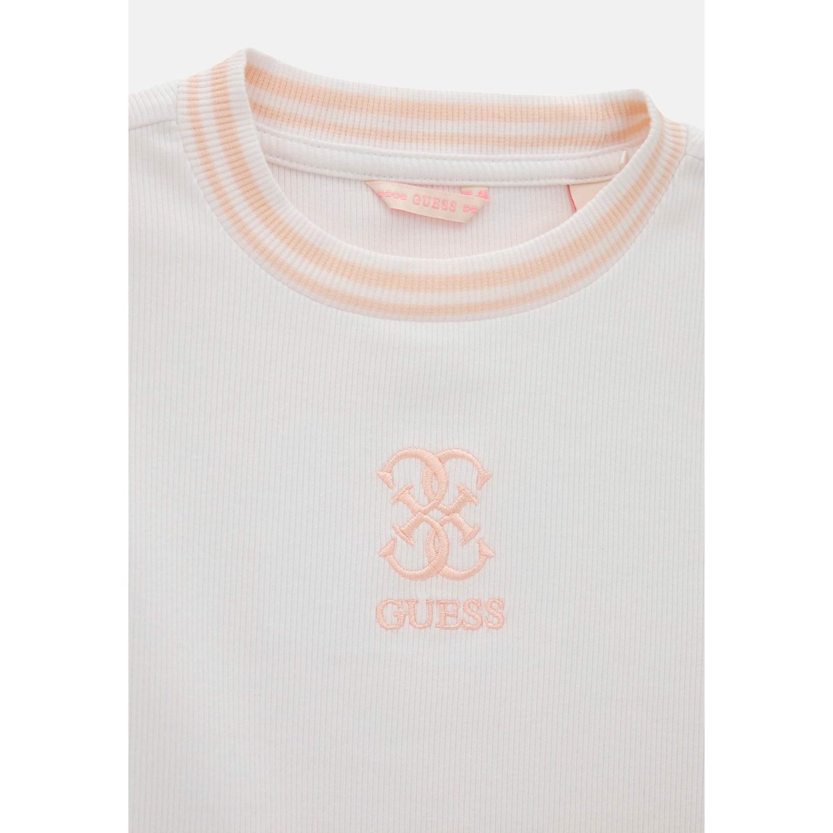 T-Shirt Court Côtelé blanc, GUESS KIDS