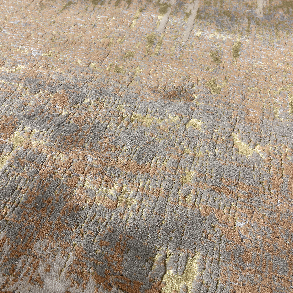 Ombre Distressed Metallic Runner Rug beige, SO'HOME