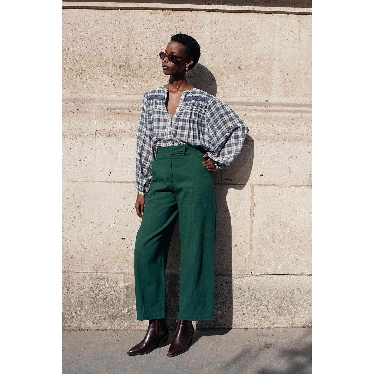 Almosi Straight Trousers emerald, LOUISE MISHA