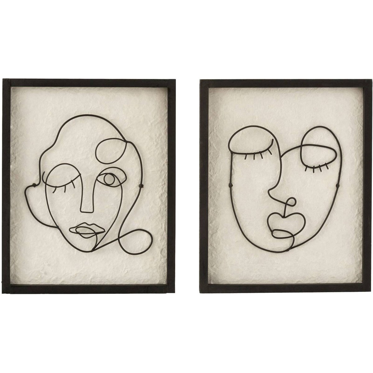 Cadre décoratif en bois, Hiller (lot de 2) beige, ébène, RECOLLECTION