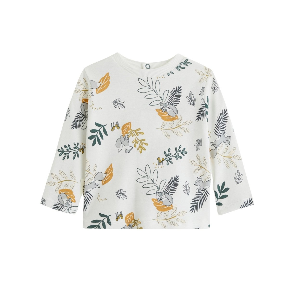 Ensemble salopette bébé en velours côtelé et t-shirt Elliott vert, PETIT BEGUIN