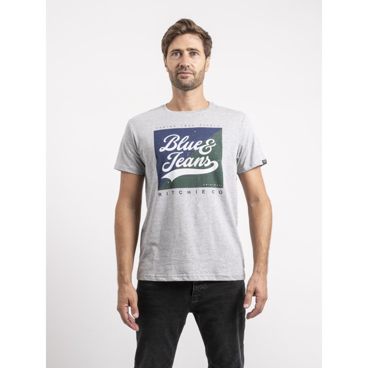 T-shirt Manches Courtes Pur Coton Jamuler gris, RITCHIE