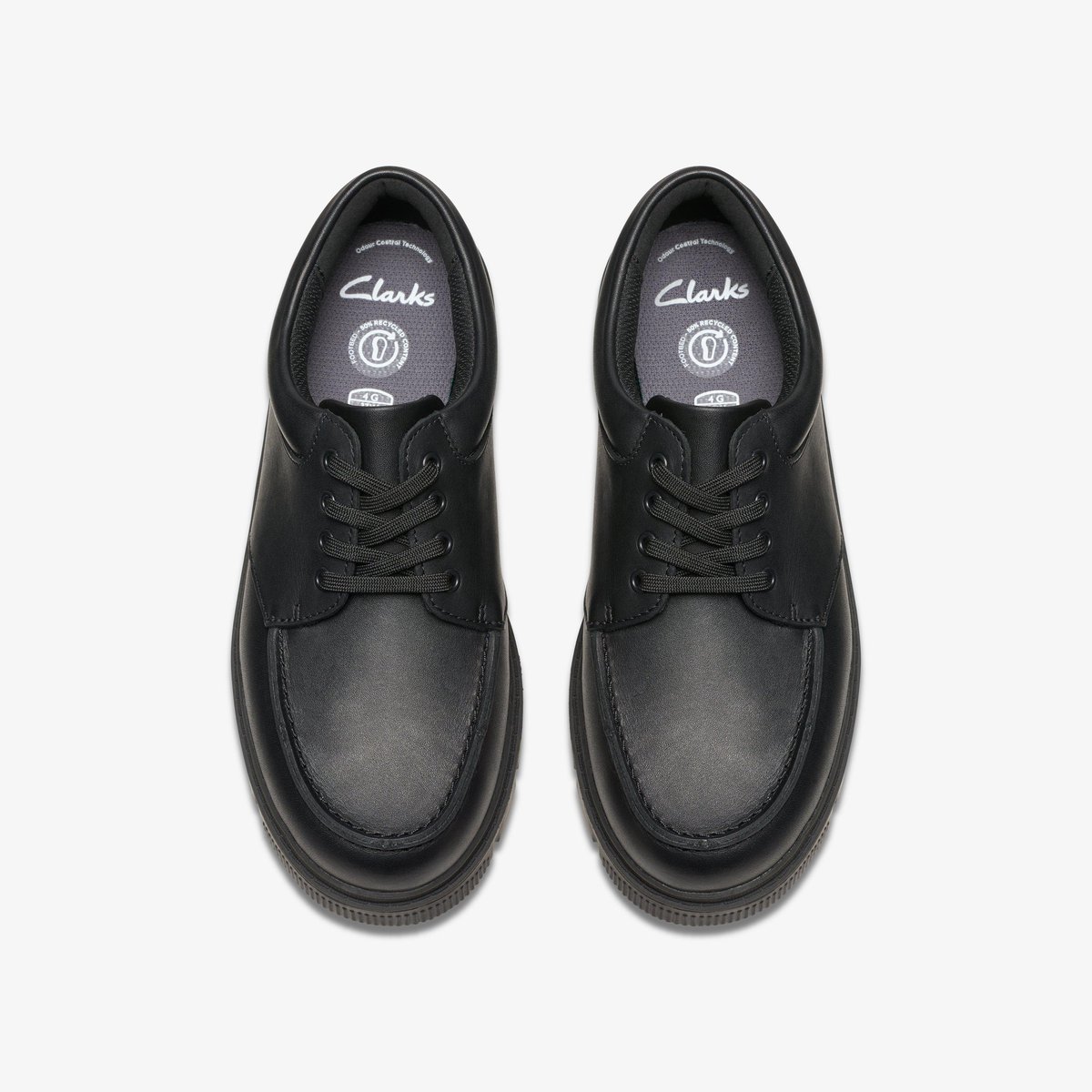 Derbies Cuir Coupe Large LORCAM EDGE Y noir, CLARKS