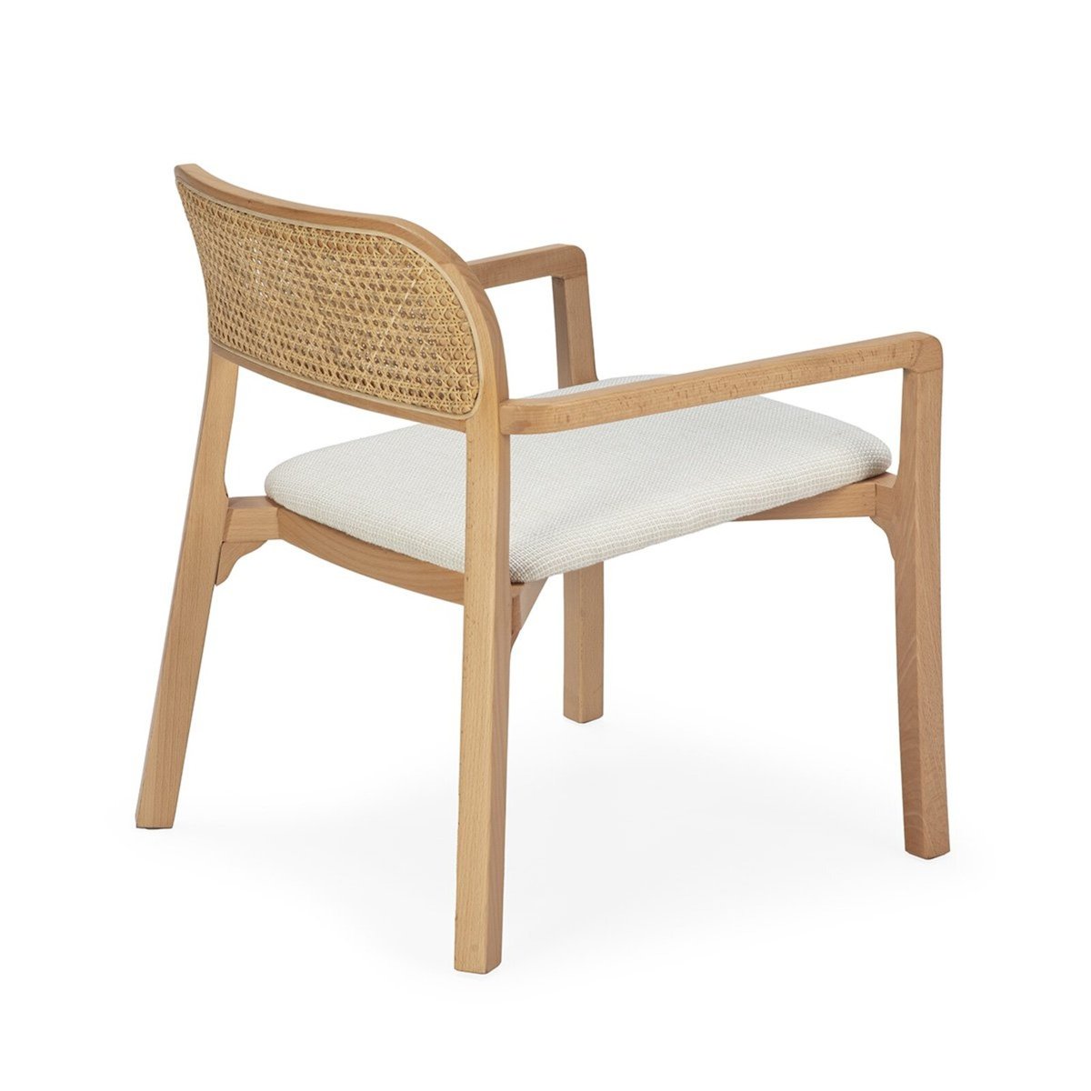 Chaise en rotin et bois, Colombus neige, naturel, RECOLLECTION
